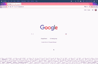 Google search results page with animated cat paw prints walking across the screen