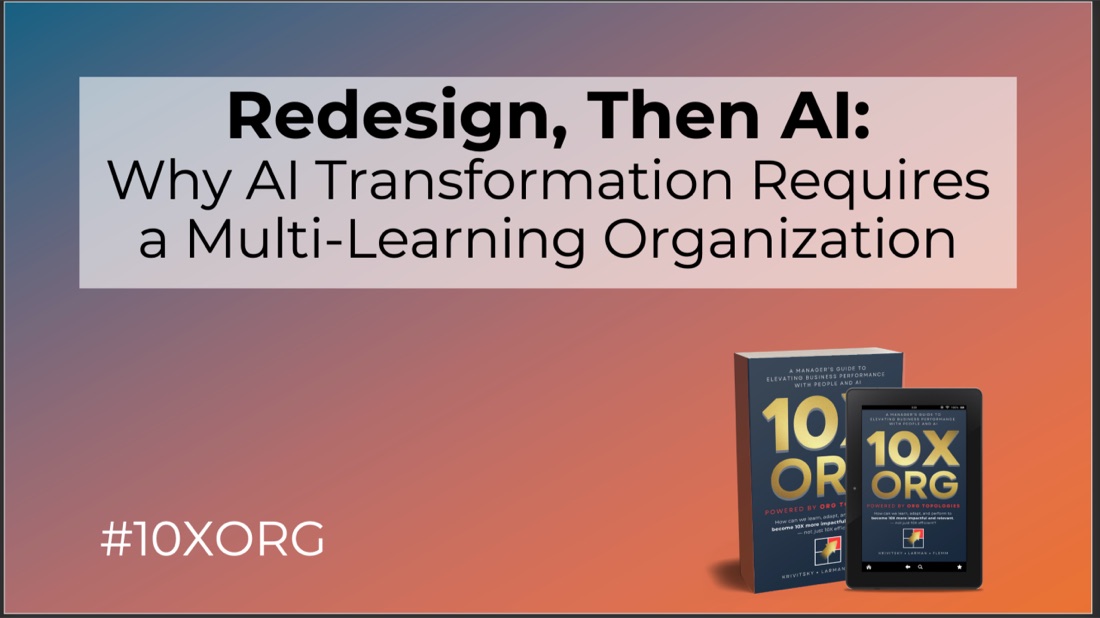 Redesign, Then AI — why AI transformation requires a multi-learning organization