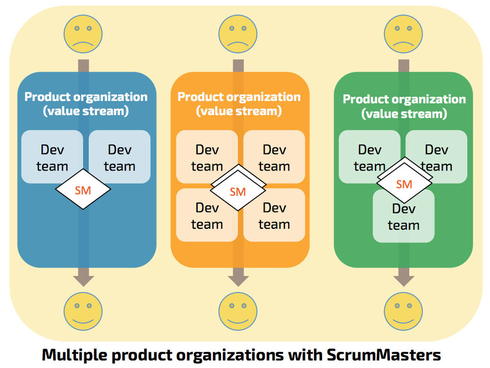 ScrumMaster as agile coach for a whole product organization