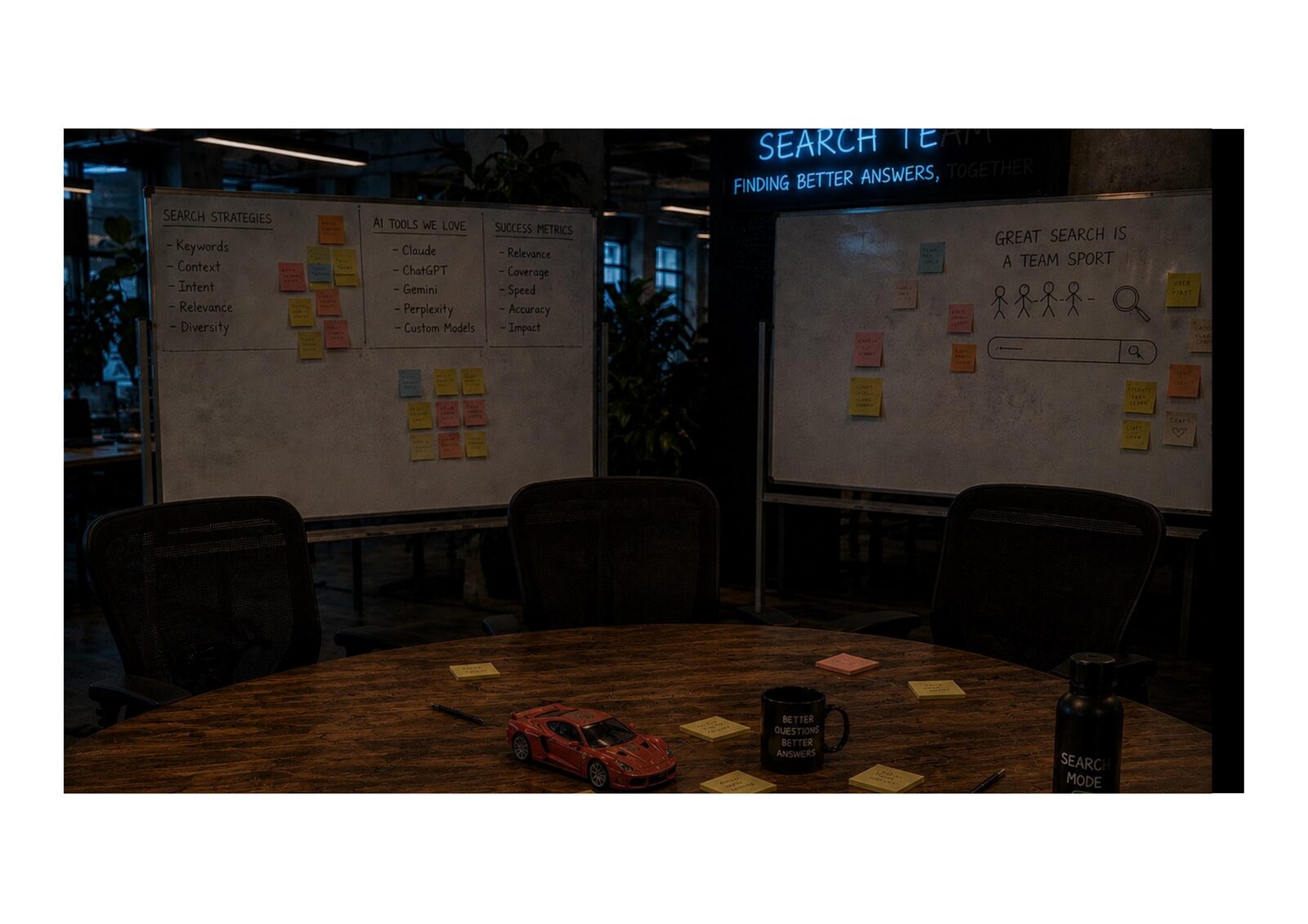 Now, with AI, they can crack search features 100X faster. They've got AI SDLC: "being faster within their lane." But is there unlimited demand for search improvements?