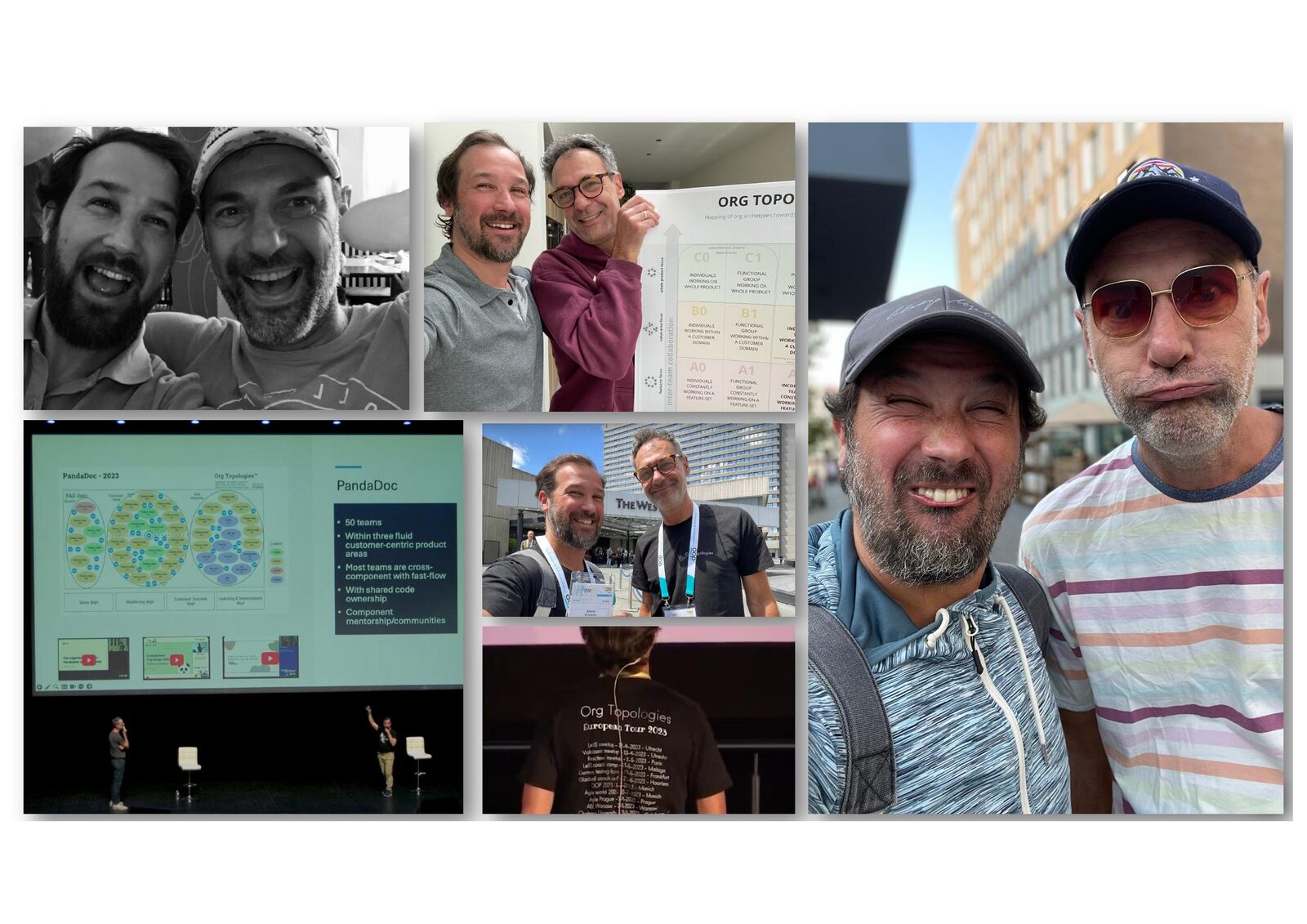 Org Topologies moments — conferences, talks, the PandaDoc case, the European Tour.