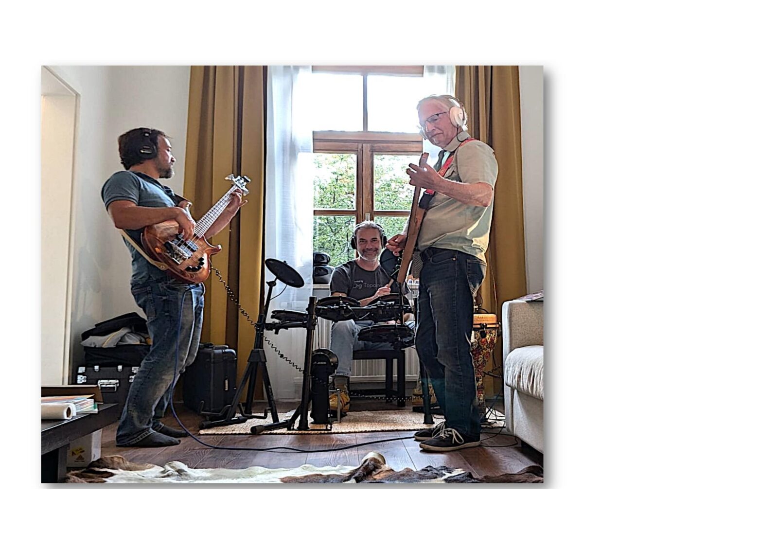 Alexey, Roland, and Craig — making music together.